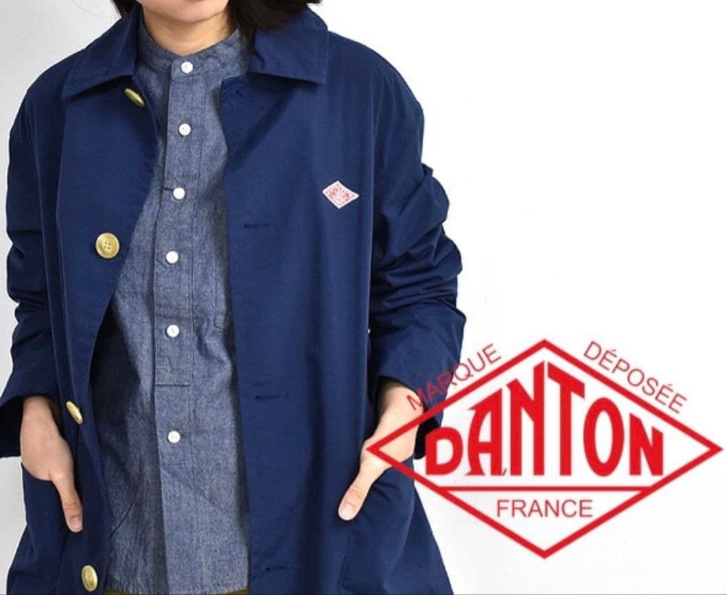 DANTONダントン⿻ナイロンタフタステンカラーコート日本製美品