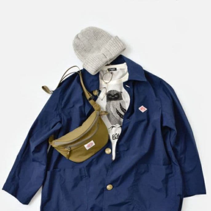 DANTONダントン⿻ナイロンタフタステンカラーコート日本製美品