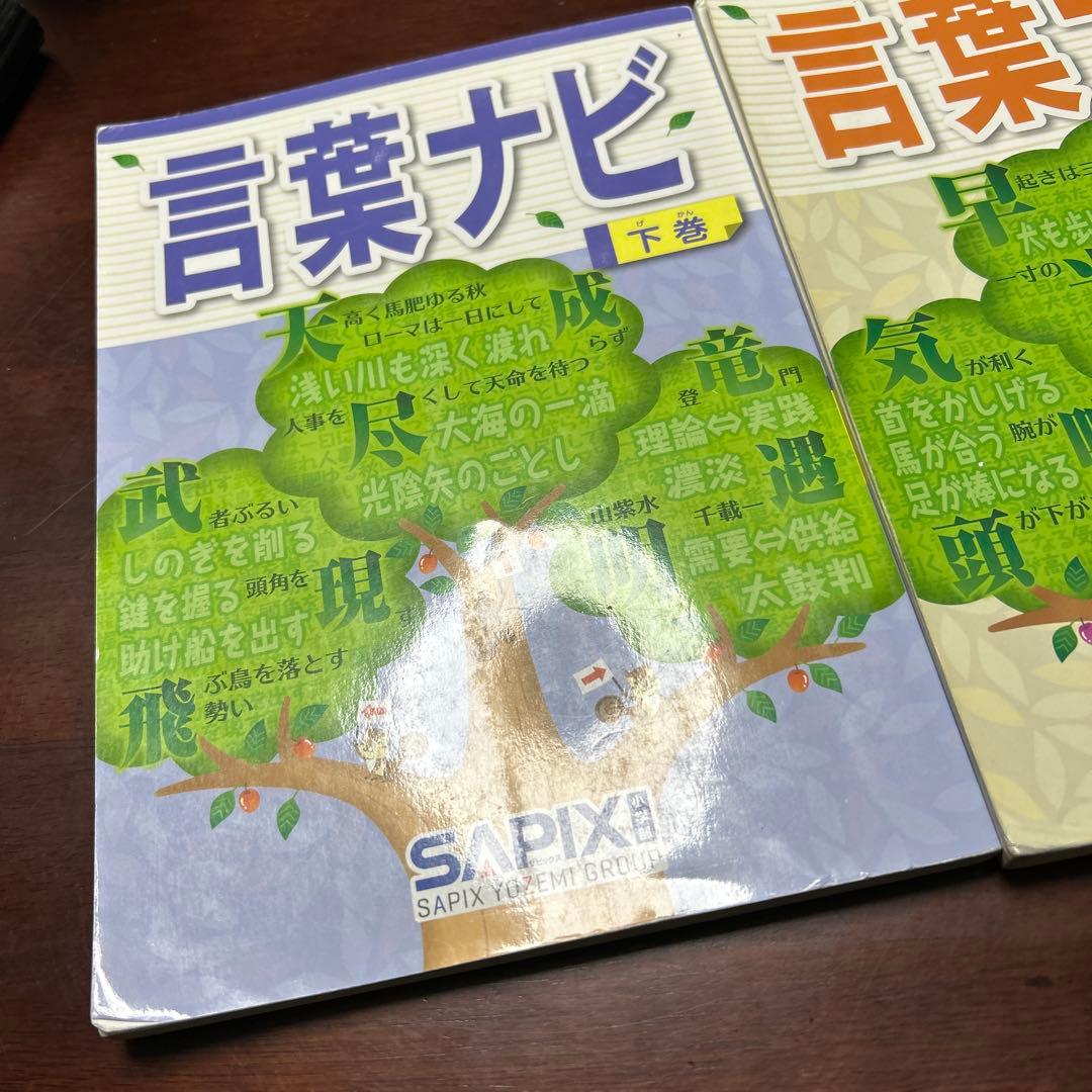 17-22ま　重要教材　サピックス　SAPIX 言葉ナビ 上巻・下巻セット