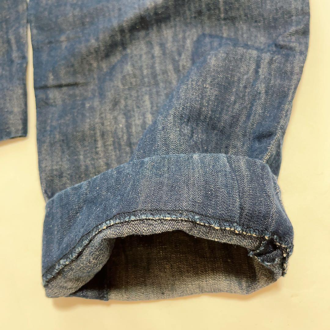 45R コットンリネンタックイージーデニムパンツ サイズ1 ネイビー