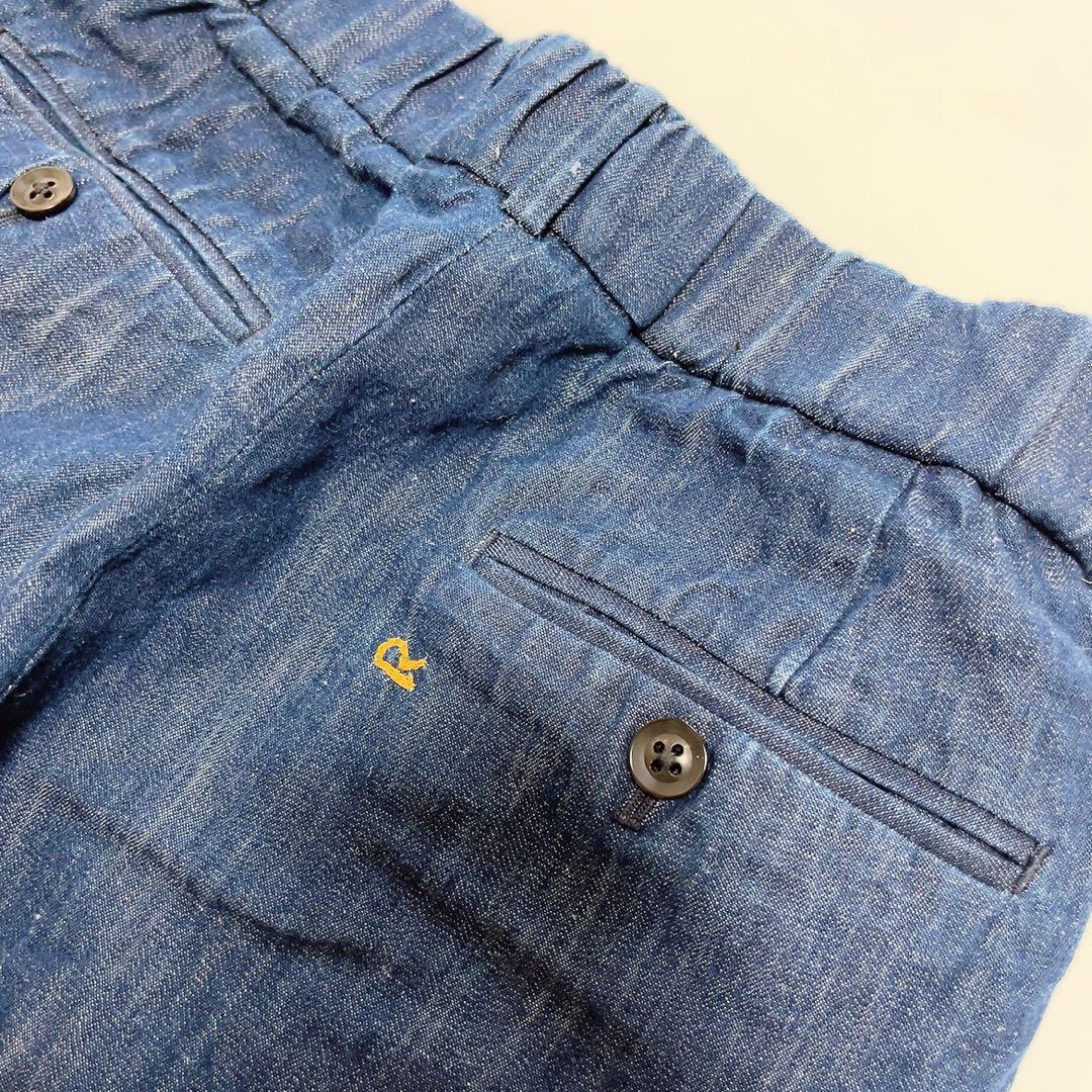 45R コットンリネンタックイージーデニムパンツ サイズ1 ネイビー