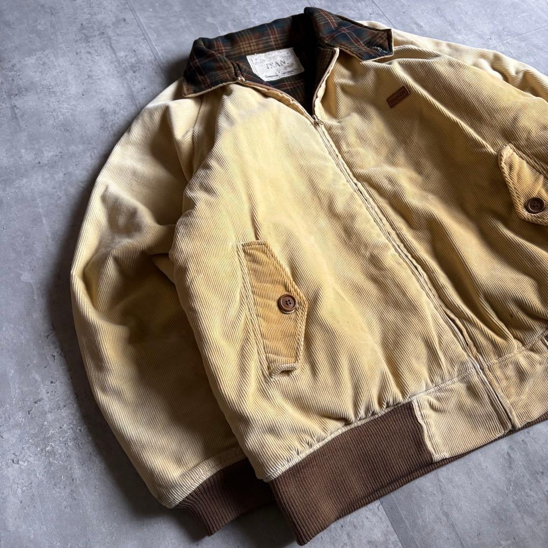 【00s vintage】スイングトップ　ブルゾン　フェード　裏地チェック　短丈