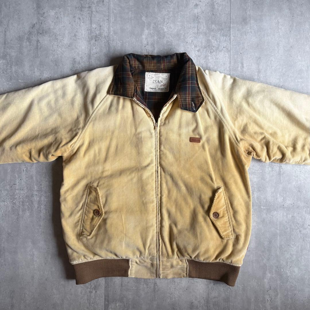【00s vintage】スイングトップ　ブルゾン　フェード　裏地チェック　短丈