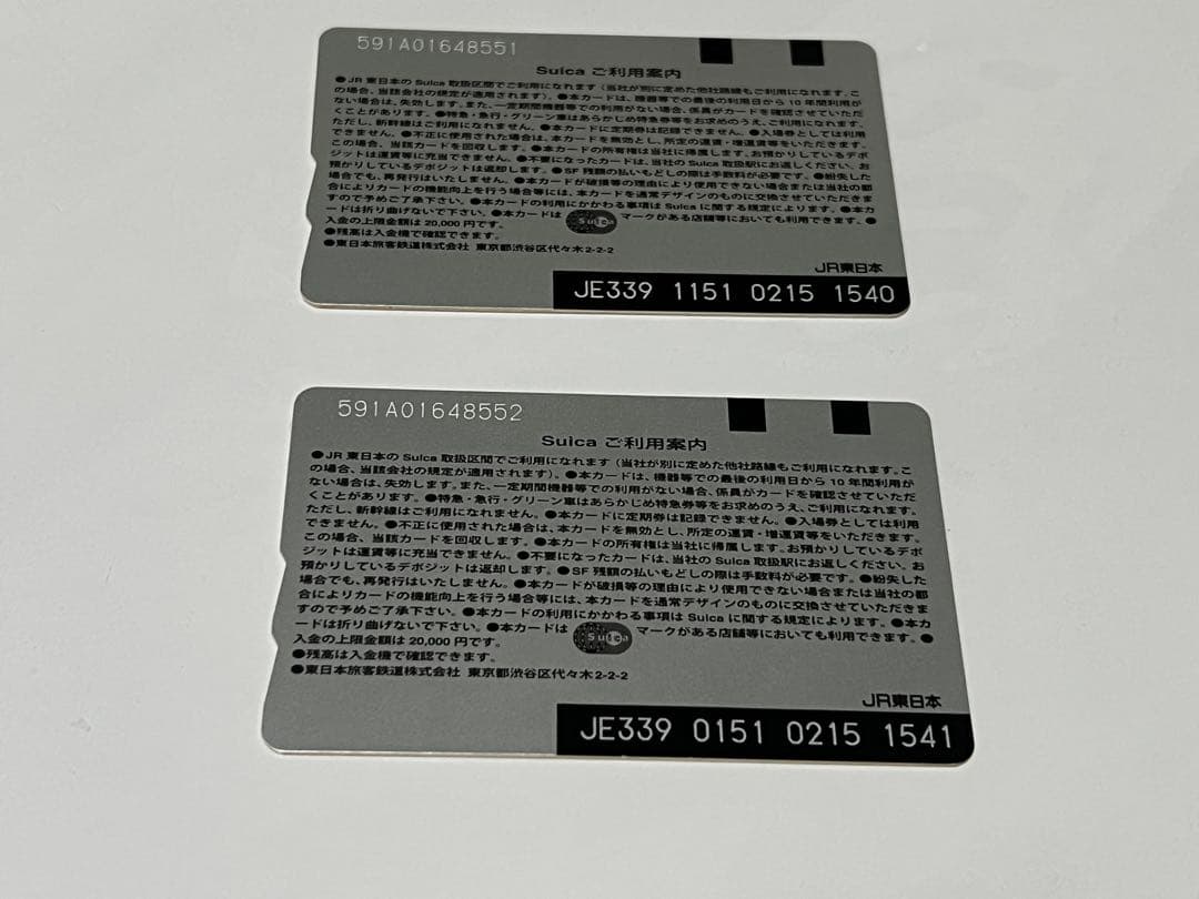 東京駅開業100周年記念Suica 台紙付き 2枚セット