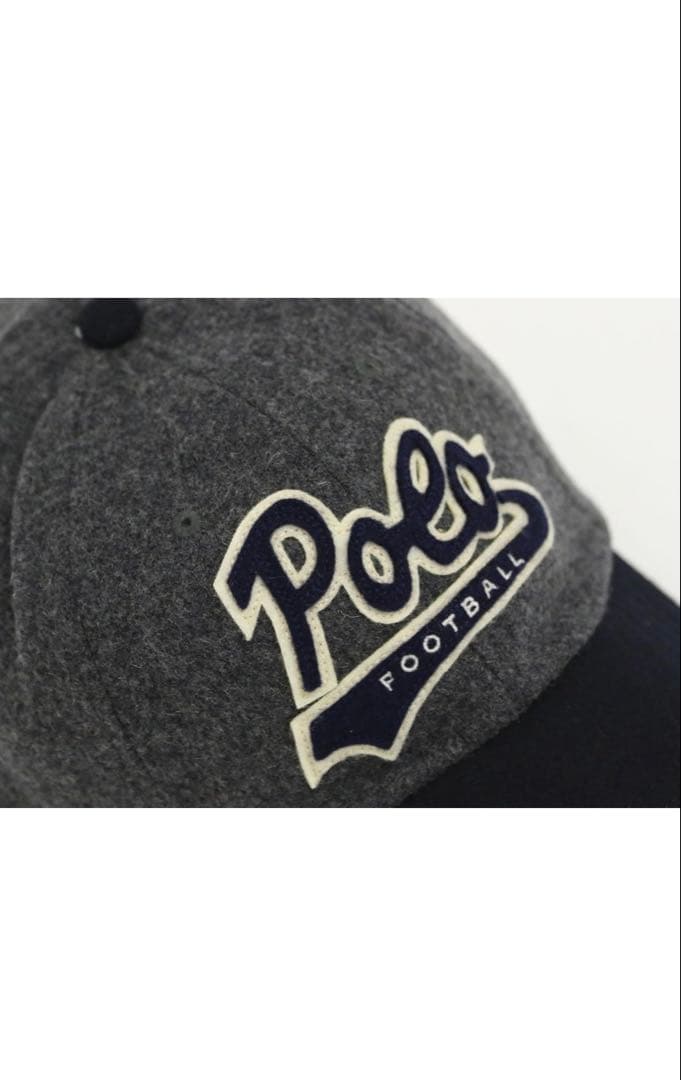 完売品 Polo Ralph Lauren 牛革 CAP グレー/ネイビー
