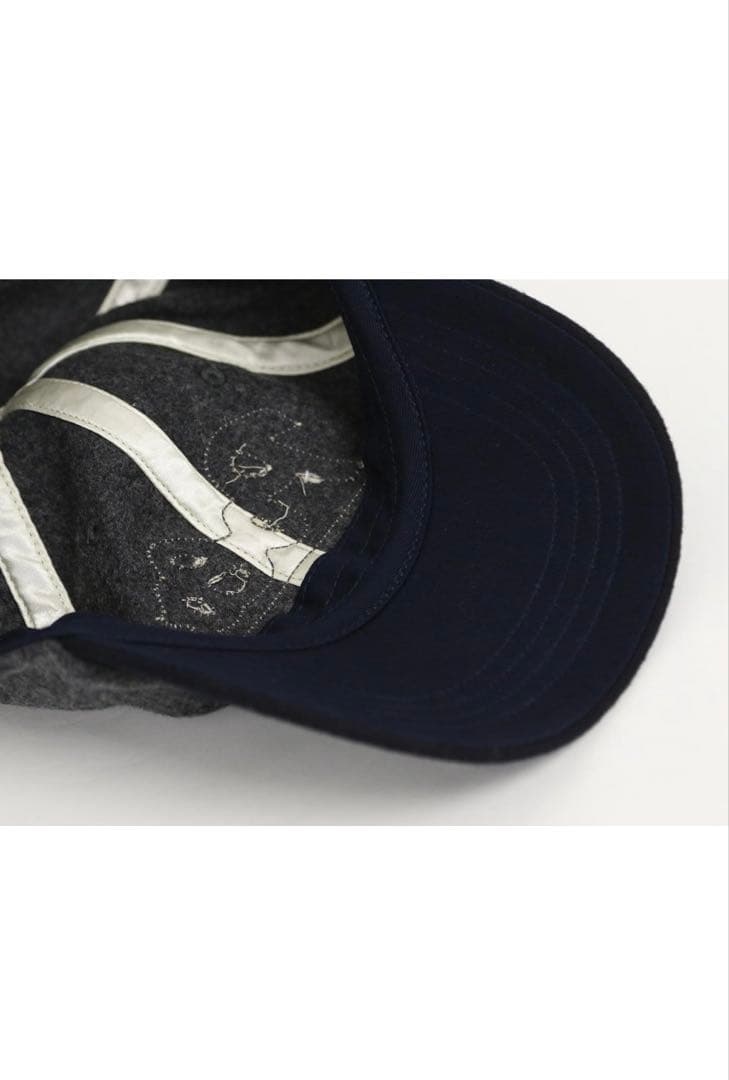 完売品 Polo Ralph Lauren 牛革 CAP グレー/ネイビー