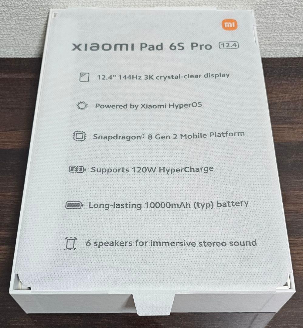 【美品】Xiaomi Pad 6S Pro 12.4インチ 8GB＋256GB