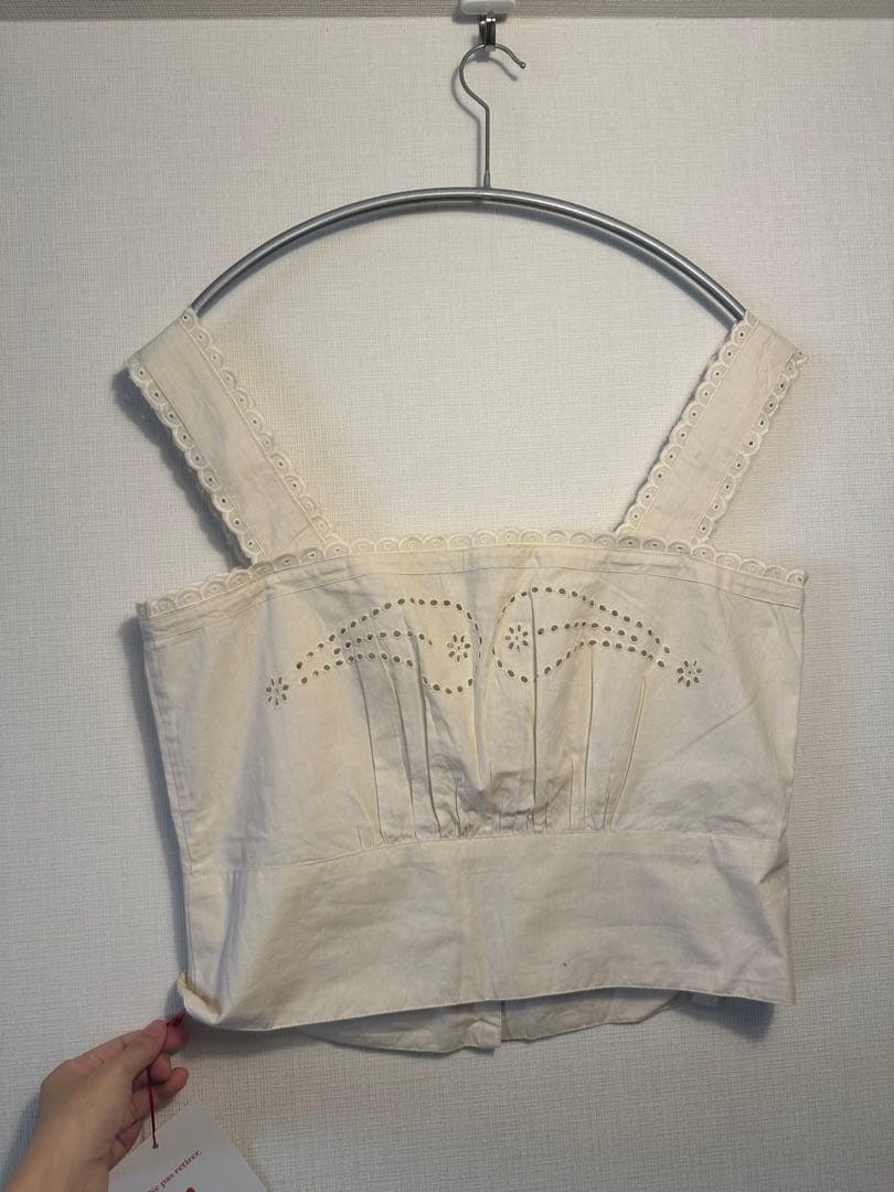 【新品タグ付き】Rouje ルージュ コットン刺繍トップス パリ購入