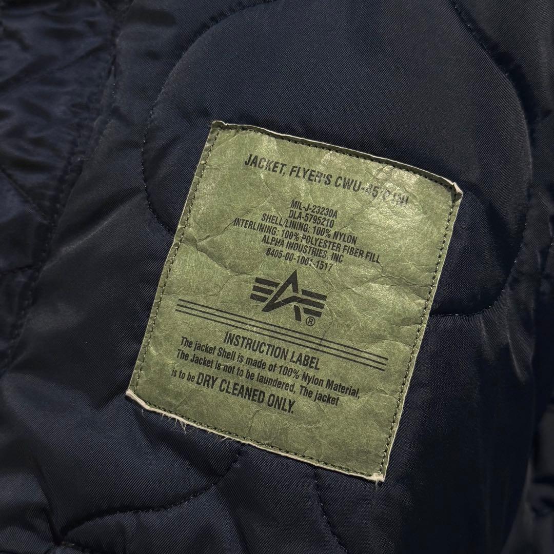 美品‼️ アルファ CWU-45 XL ネイビー フライトジャケット MA-1