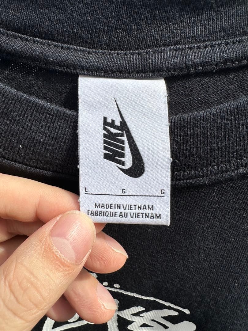 Nike × Stüssy World Tour Tシャツ ブラック L