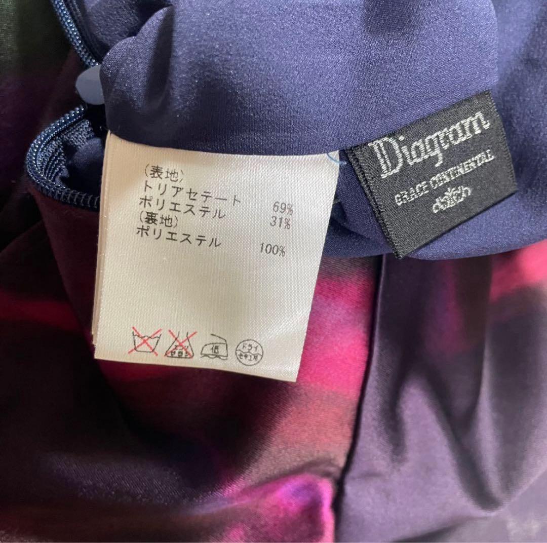 美品☆グレースコンチネンタル☆☆ワンピース☆38☆花柄☆バックフリル