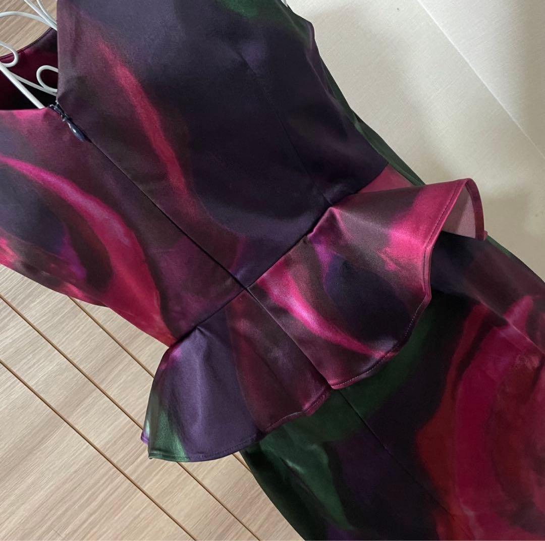 美品☆グレースコンチネンタル☆☆ワンピース☆38☆花柄☆バックフリル