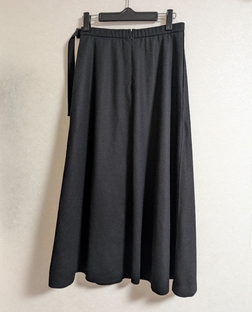 ✨美品✨23区【洗える】ウールミルドジャージー フレアスカート 36 S 黒