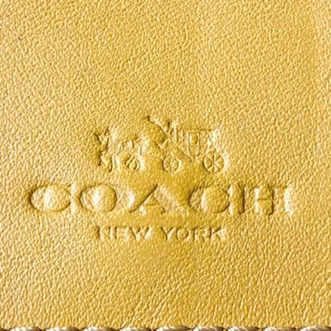 【極美品】COACH 二つ折り財布 ノマド グラブタンレザー 本革 マスタード