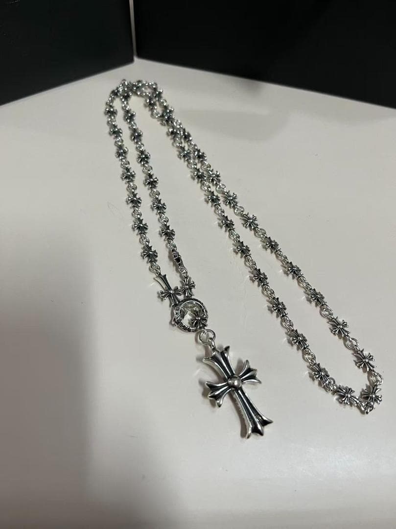 CHROME HEARTS シルバー クロスネックレス 約60cm