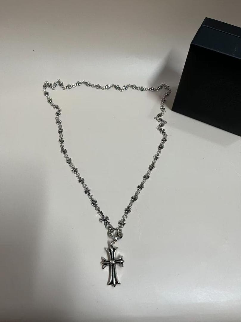 CHROME HEARTS シルバー クロスネックレス 約60cm