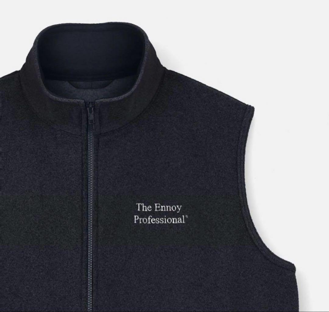 トップス ENNOY PROFESSIONAL FLEECE VEST BLACK