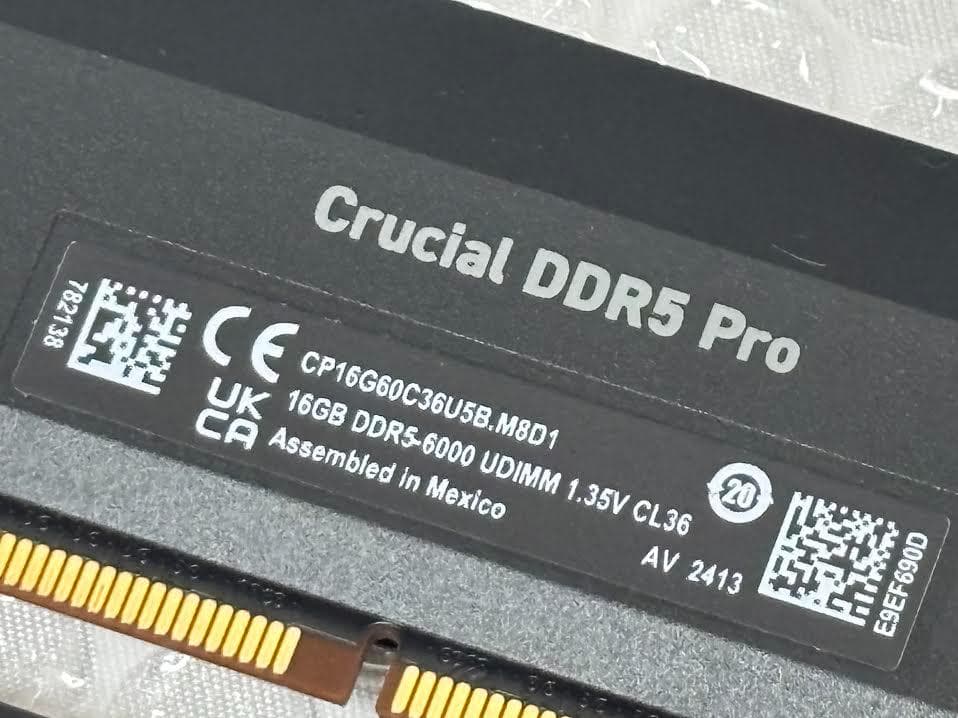 Crucial DDR5 Pro DDR5-6000 16GB×2枚 計32GB