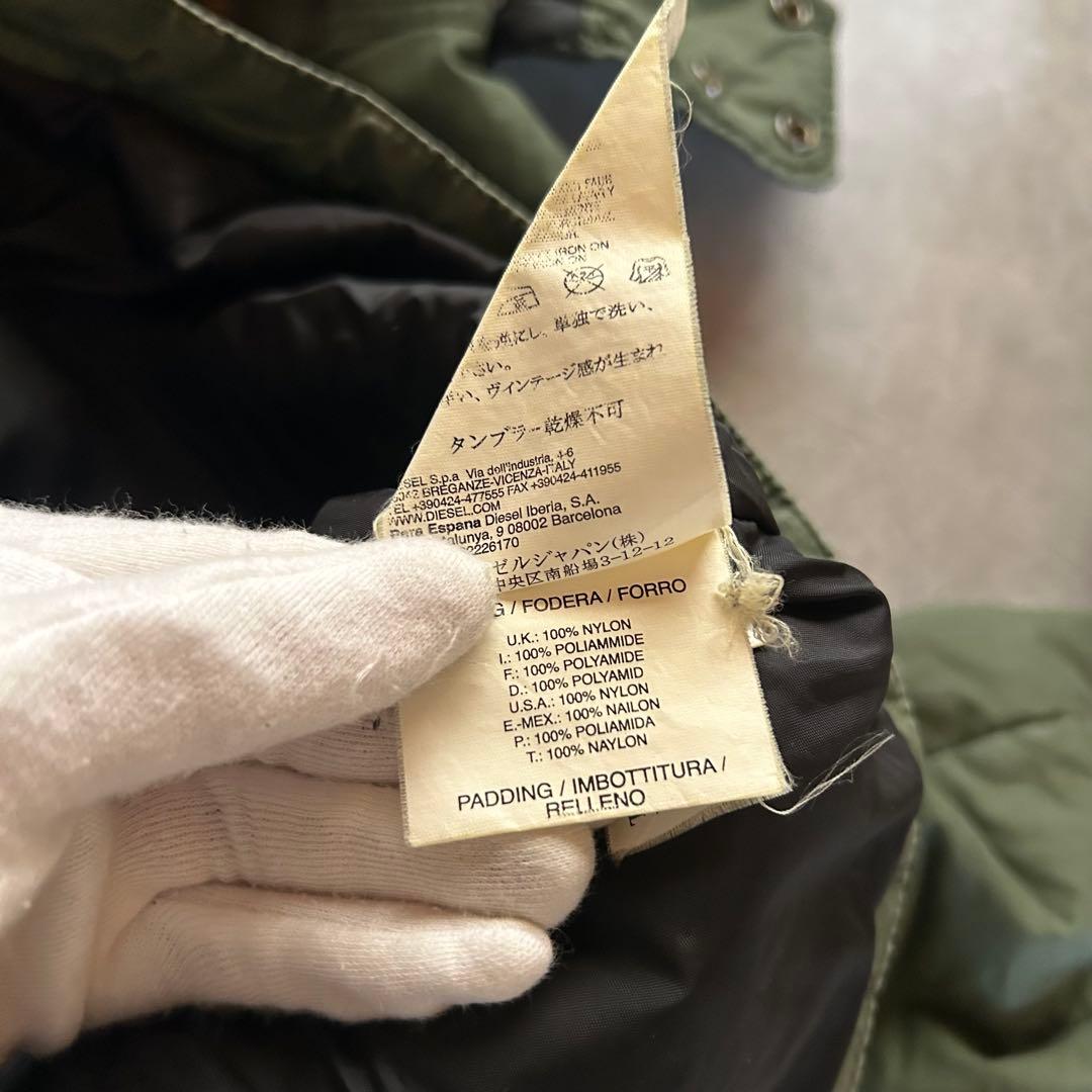 ジャケット・アウター diesel grunge fur military jacket khaki