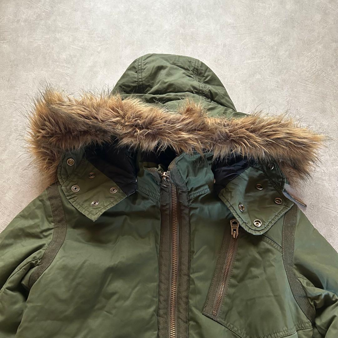 ジャケット・アウター diesel grunge fur military jacket khaki