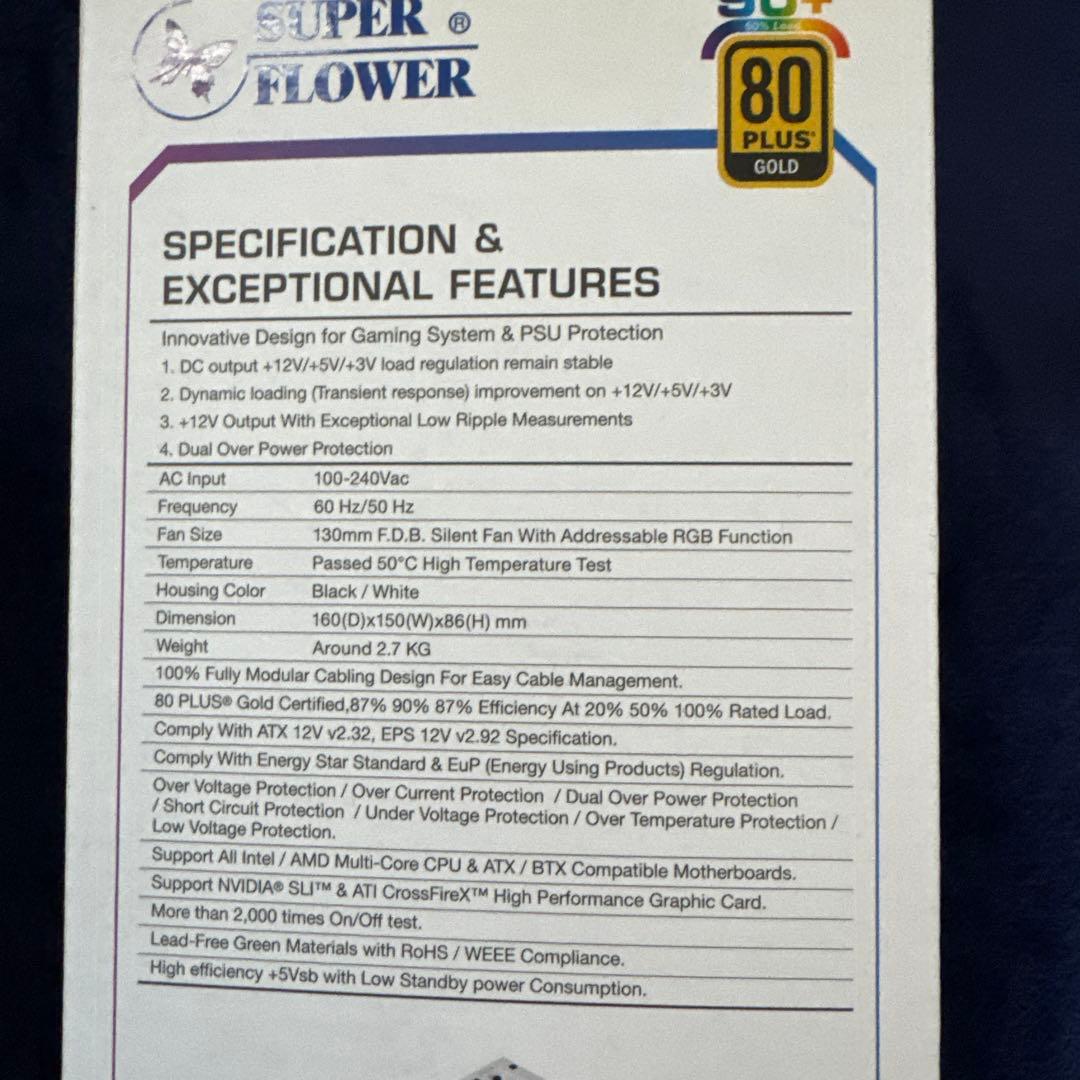 電源ユニット SUPER FLOWER LEADEX III GOLD 850W