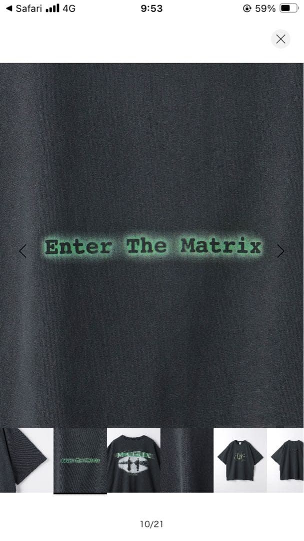 FACCIES monkey tine MATRIX Tシャツ　L ブラック