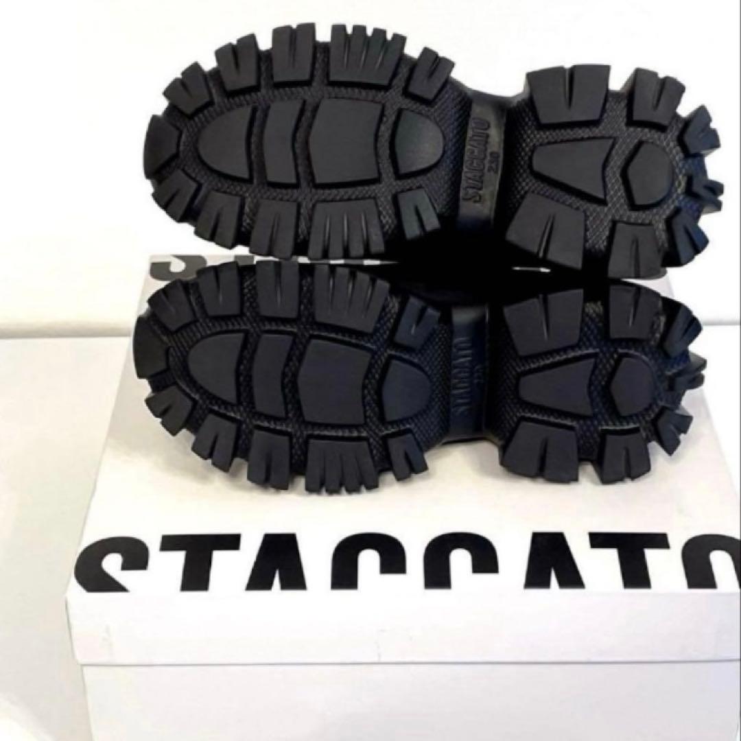 STACCATO ブラック 厚底ブーツ　23cm