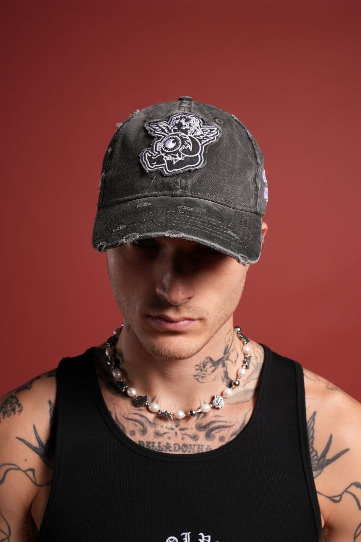 Von Dutch × darcsport コラボ　グレー ダメージキャップ