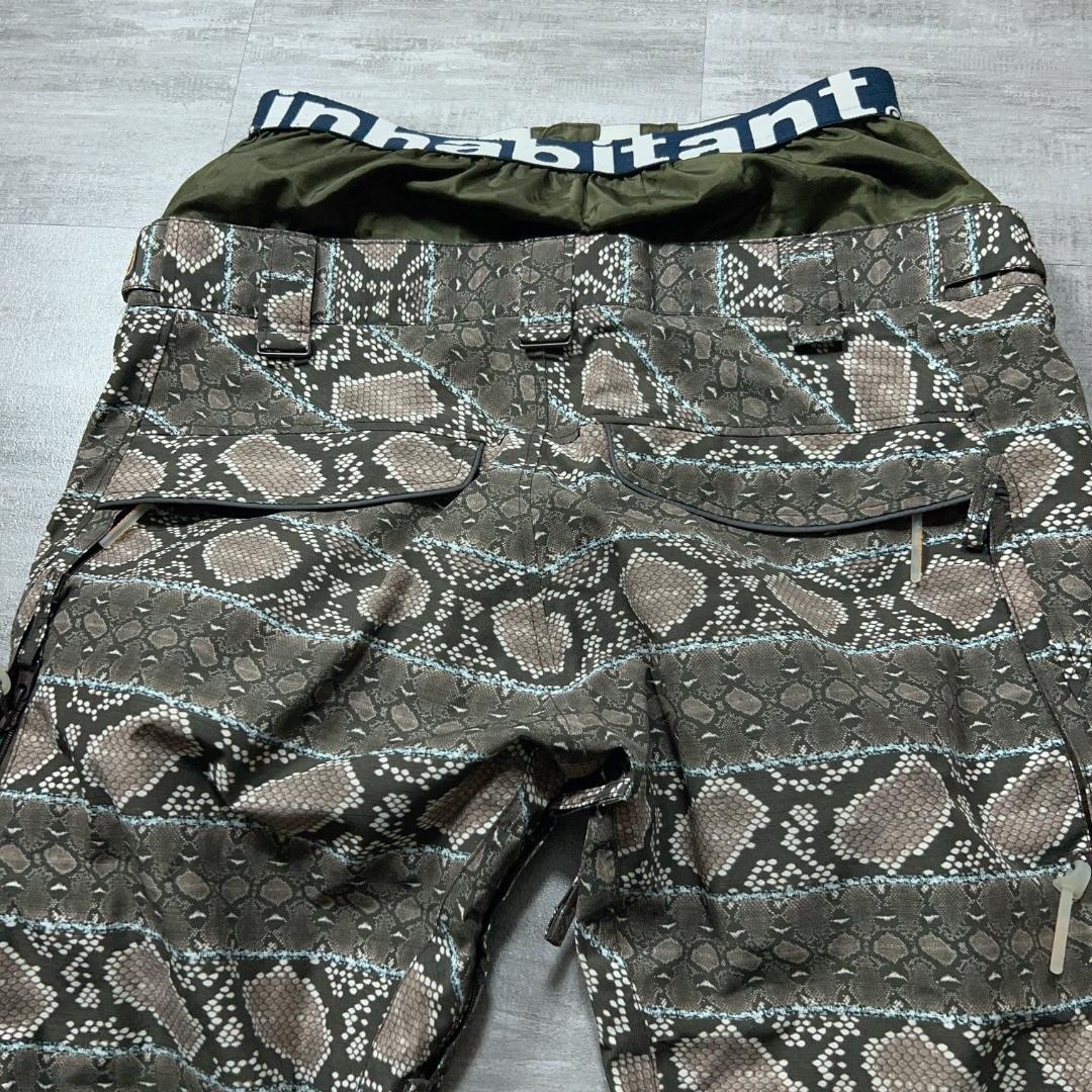 美品 インハビタント スノーボードウェア パンツ パイソン US:XL