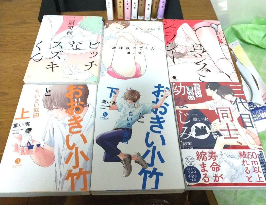 重い実 （三原可楠） コミック14冊まとめ売り 特典付 リーフレット 小冊子