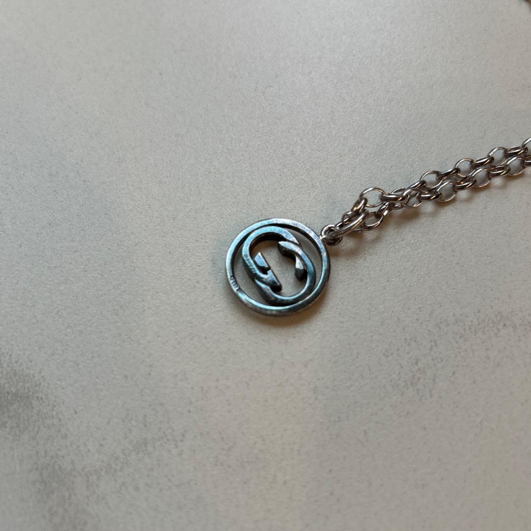 Gucci ロゴペンダント インターロッキングG ネックレス　シルバー