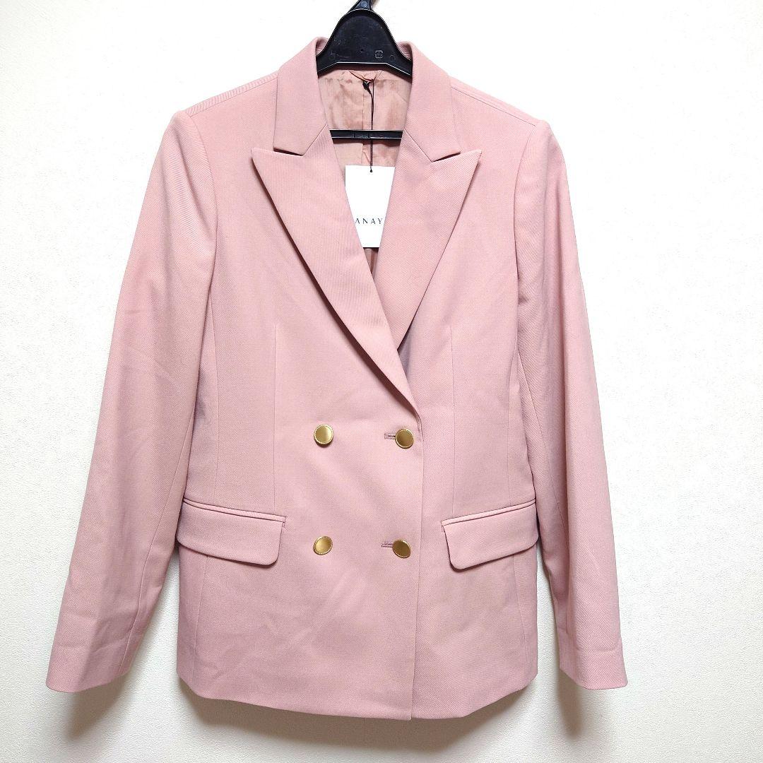 タグ付き　ANAYI ウールツイルストレッチダブル ジャケット38