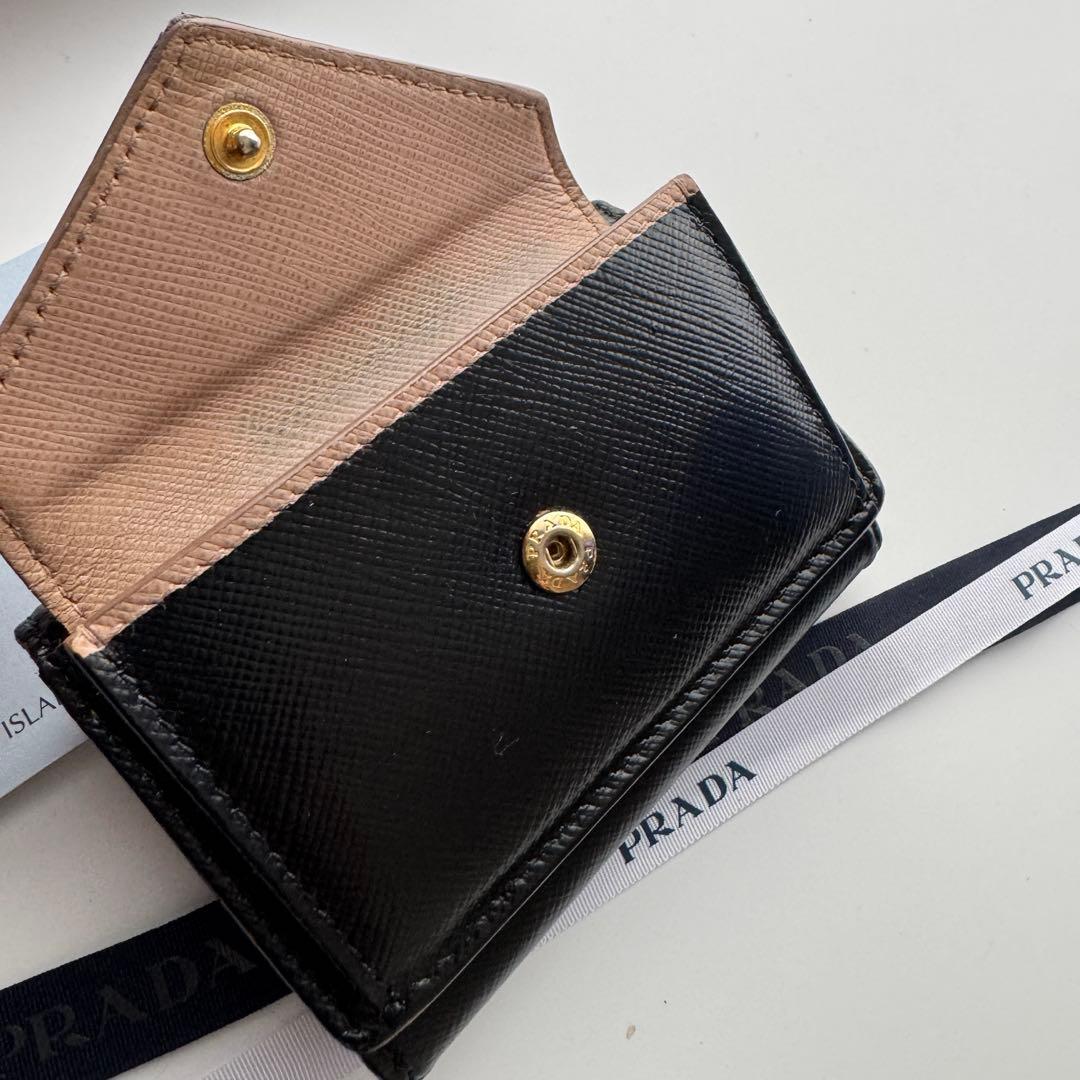 【美品】 337 PRADA プラダ 3つ折り財布 ミニ財布