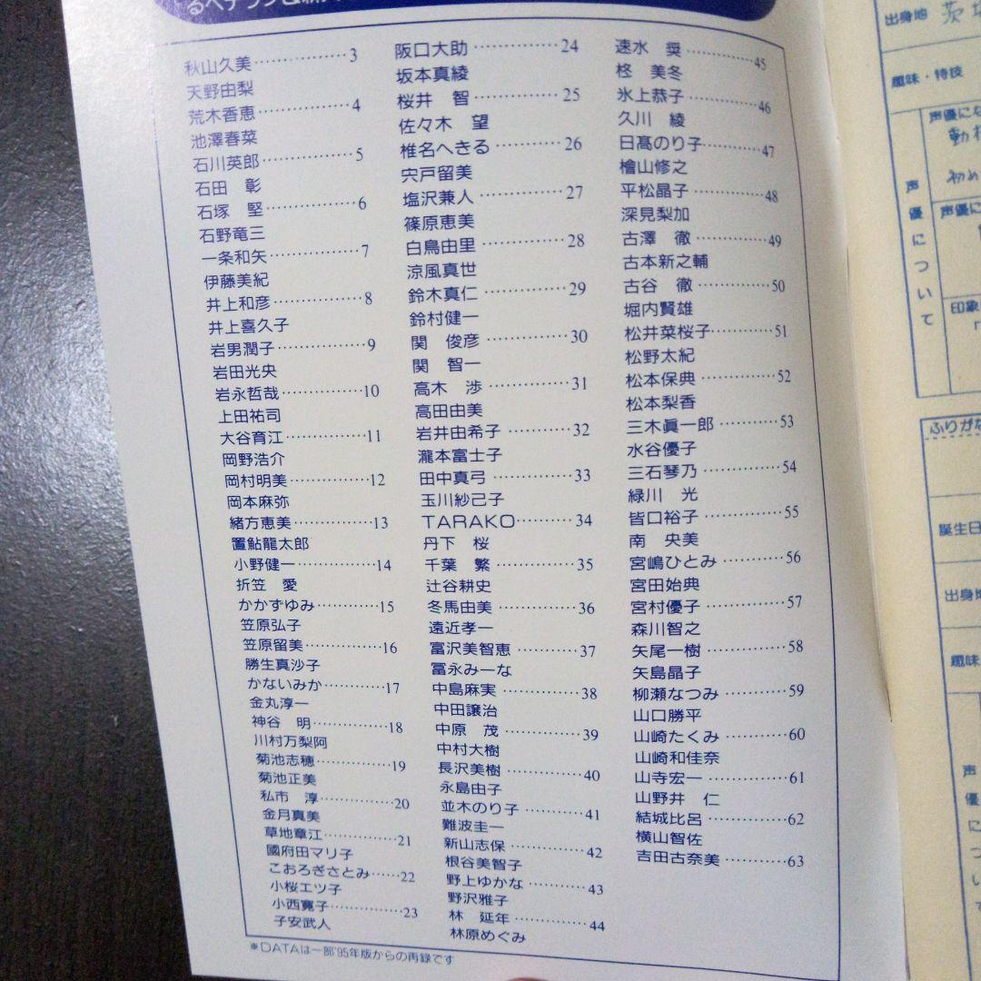 【非売品】人気声優　直筆　DATAFILE