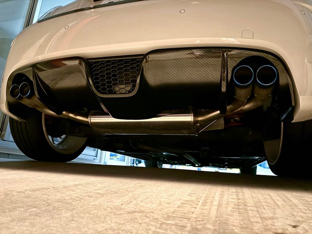 アバルト500/595 アーキュレー ステンレスマフラー チタンテール4本出し