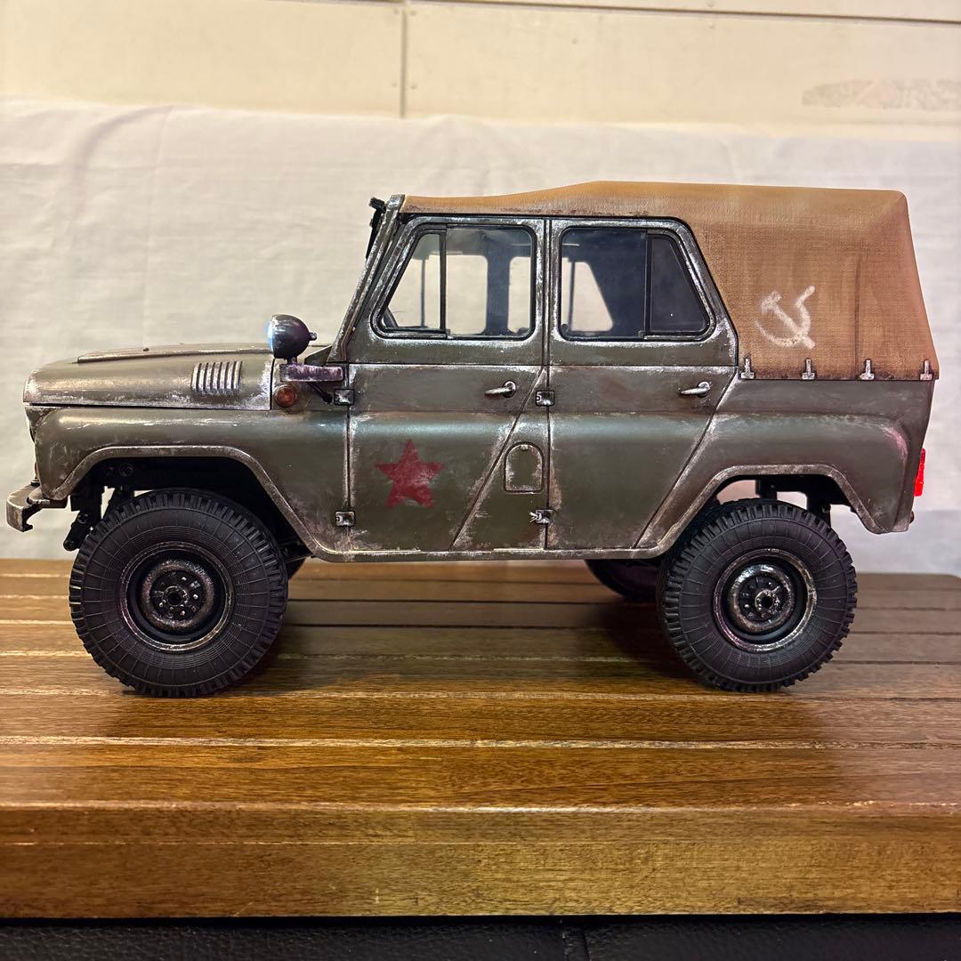 WPL C94 UAZ-469 カスタム ウェザリング塗装 LEDライト組込み