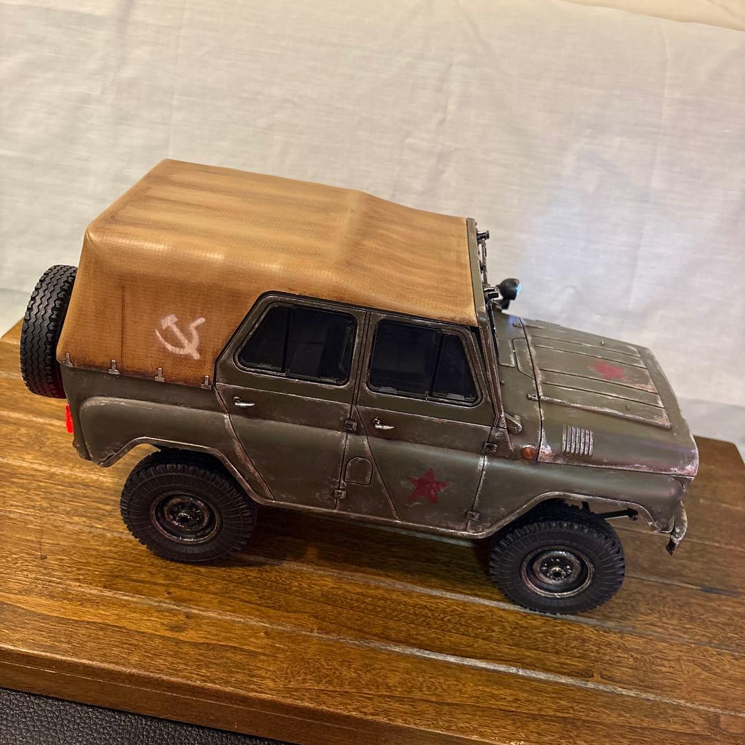 WPL C94 UAZ-469 カスタム ウェザリング塗装 LEDライト組込み