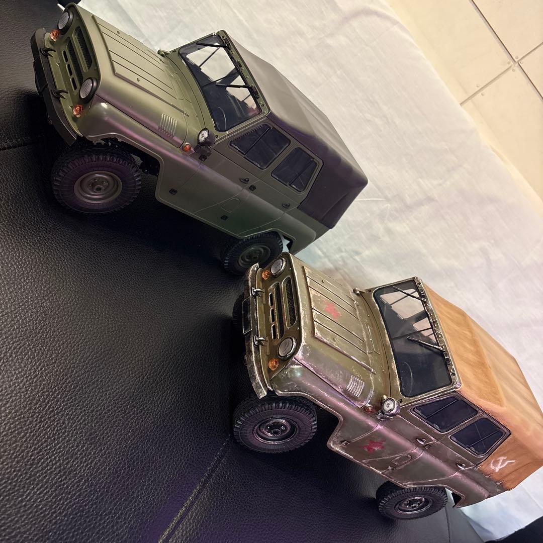 WPL C94 UAZ-469 カスタム ウェザリング塗装 LEDライト組込み