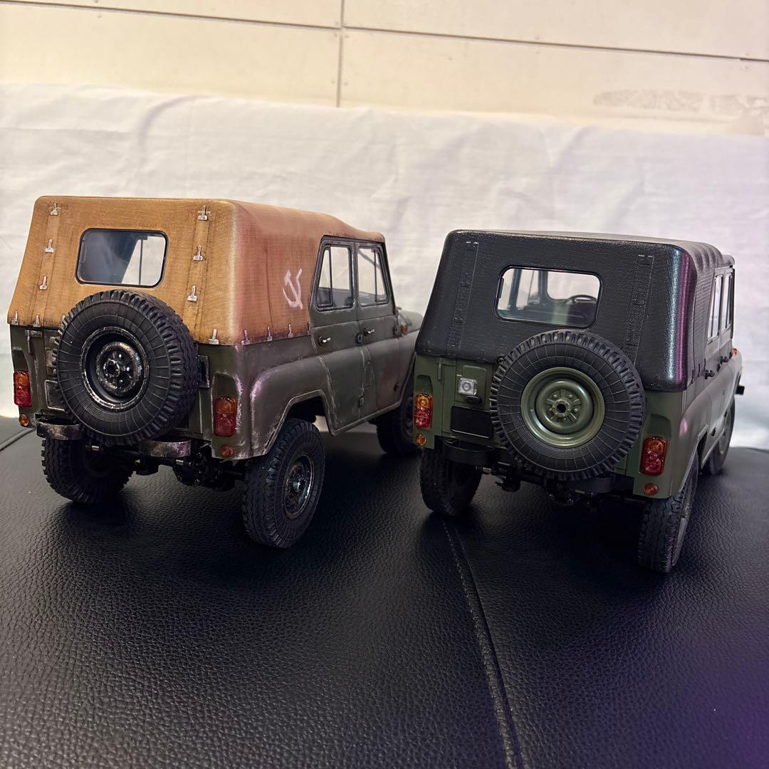 WPL C94 UAZ-469 カスタム ウェザリング塗装 LEDライト組込み