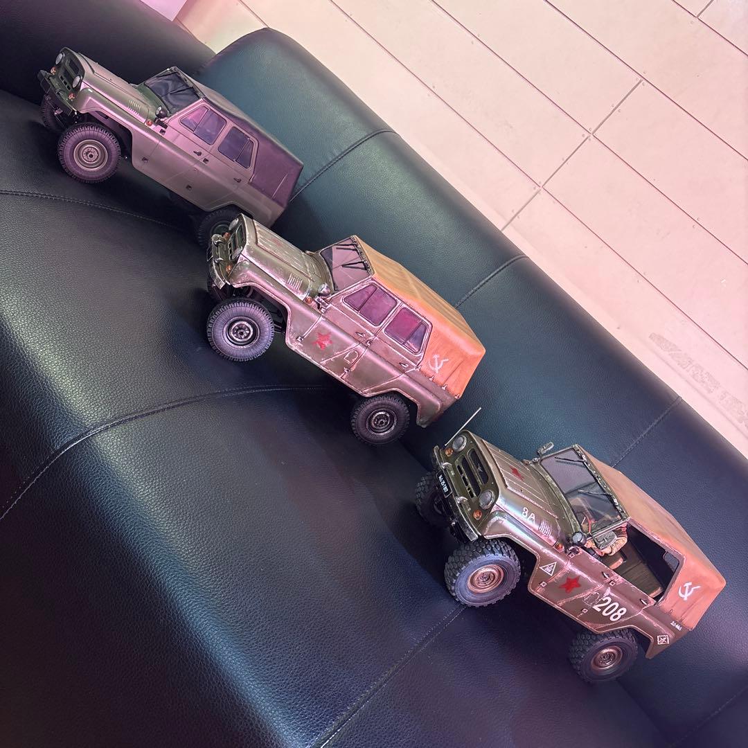 WPL C94 UAZ-469 カスタム ウェザリング塗装 LEDライト組込み