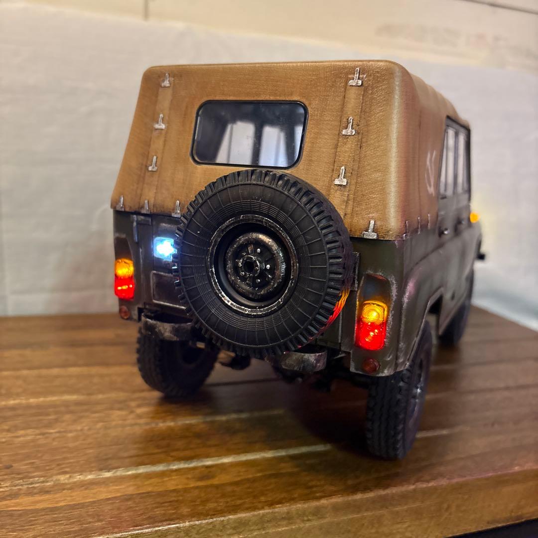 WPL C94 UAZ-469 カスタム ウェザリング塗装 LEDライト組込み
