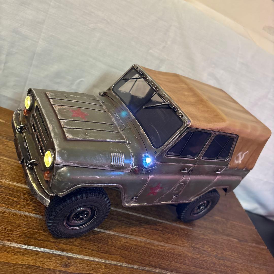 WPL C94 UAZ-469 カスタム ウェザリング塗装 LEDライト組込み