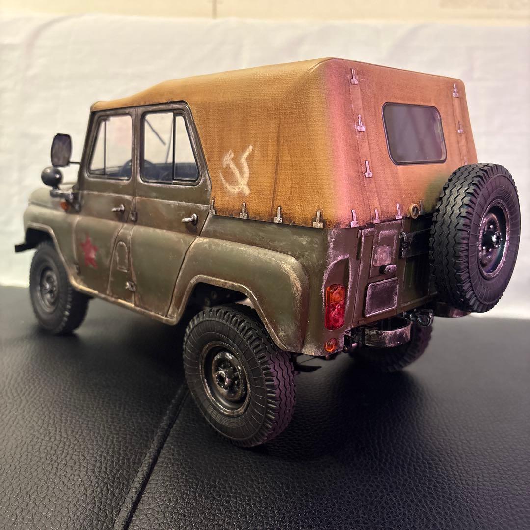 WPL C94 UAZ-469 カスタム ウェザリング塗装 LEDライト組込み