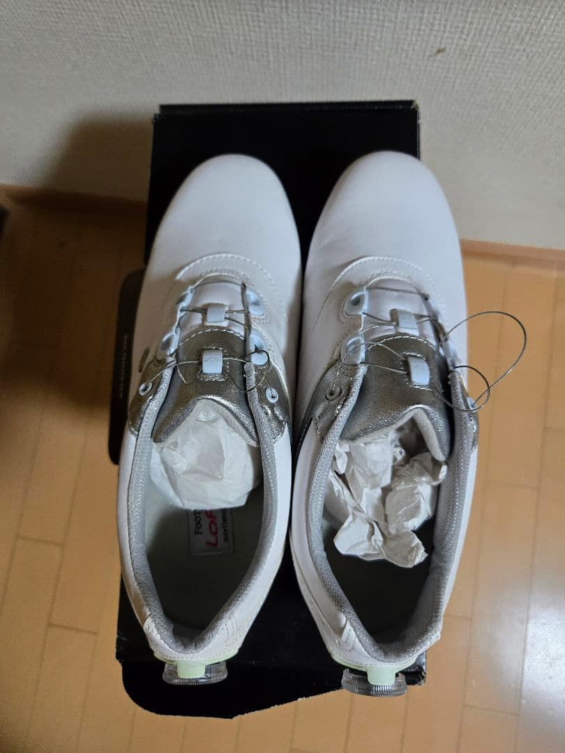 新品 FJ ゴルフシューズ 24.5cm ホワイト/シルバー