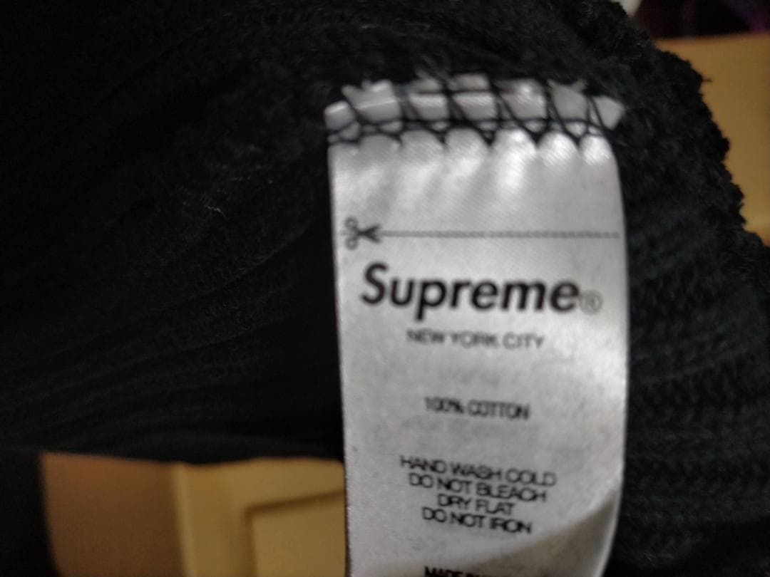 25ss Supreme overdyed beanie black ニット帽