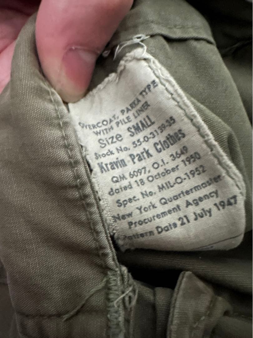実物40s US Army M-47 フィールドコート　モッズコート　アメリカ軍