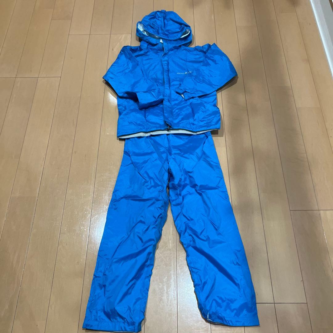 mont-bell レインウェア140センチ　AQAウェットスーツセット売り