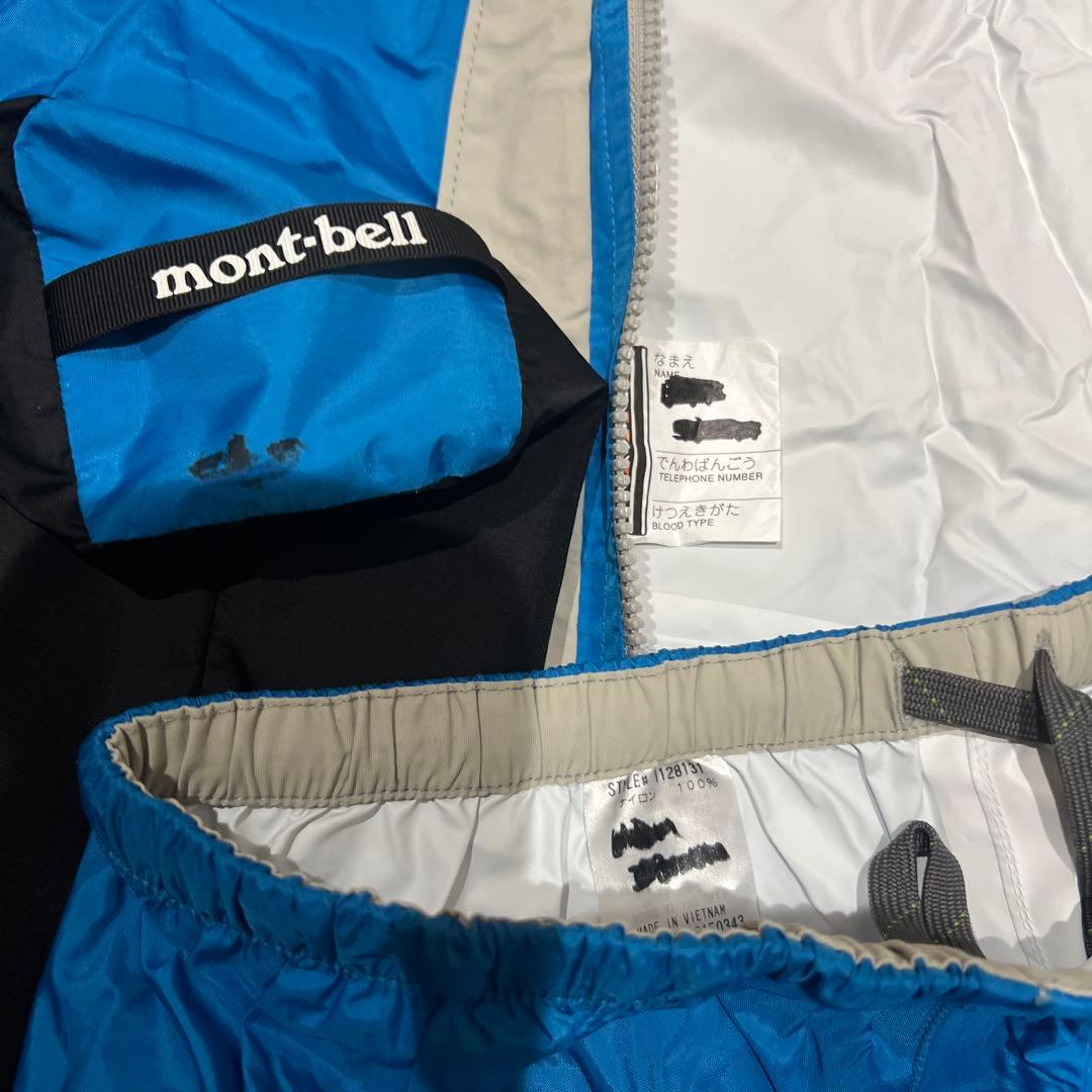 mont-bell レインウェア140センチ　AQAウェットスーツセット売り