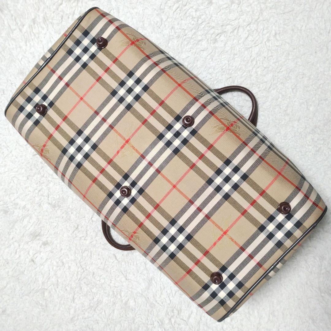 BURBERRY バーバリー ボストンバッグ ノバチェック 大容量 鍵付き