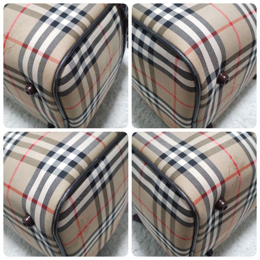 BURBERRY バーバリー ボストンバッグ ノバチェック 大容量 鍵付き